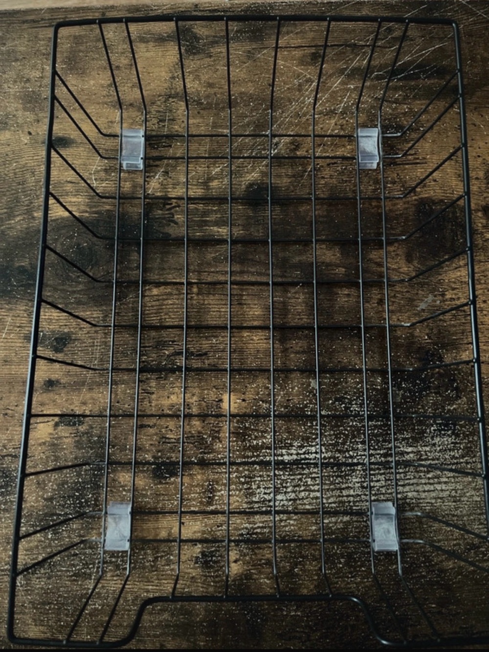 Black Metal Grid Desk Organizer